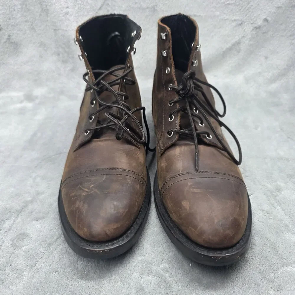 Thursday Boot Co. Captain Burnt Copper Leather Lace-Up Boots Men's Size 12 Wide